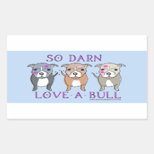 Sticker Pitbull So Darn Love-A-Bull