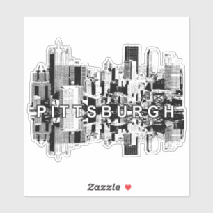 Sticker Pittsburgh, skyline de Pennsylvanie
