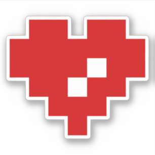 Sticker Pixel Coeur 8 bits Amour