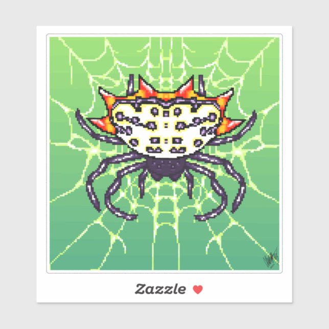 Sticker Pixel crabe araignée (Feuille)