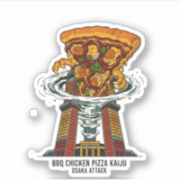 Pizza au poulet BBQ Kaiju Osaka Attack Monster Art