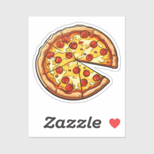 Sticker Pizza caricaturale