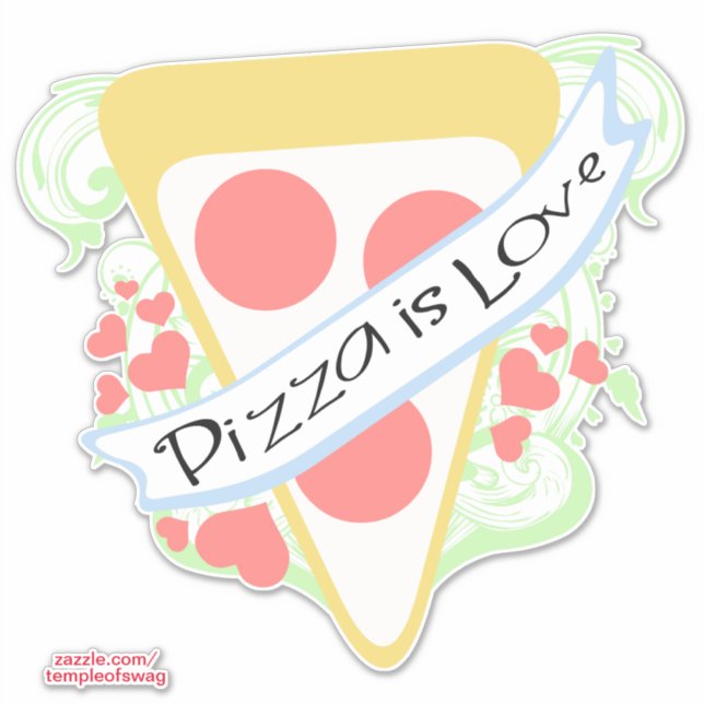 Sticker Pizza est l'amour (Devant)