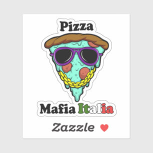 Sticker Pizza Mafia Italia – Gangster Drôle de tranche de