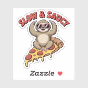 Sticker Pizza Yoga à fentes lentes et souillées - Fantaisi
