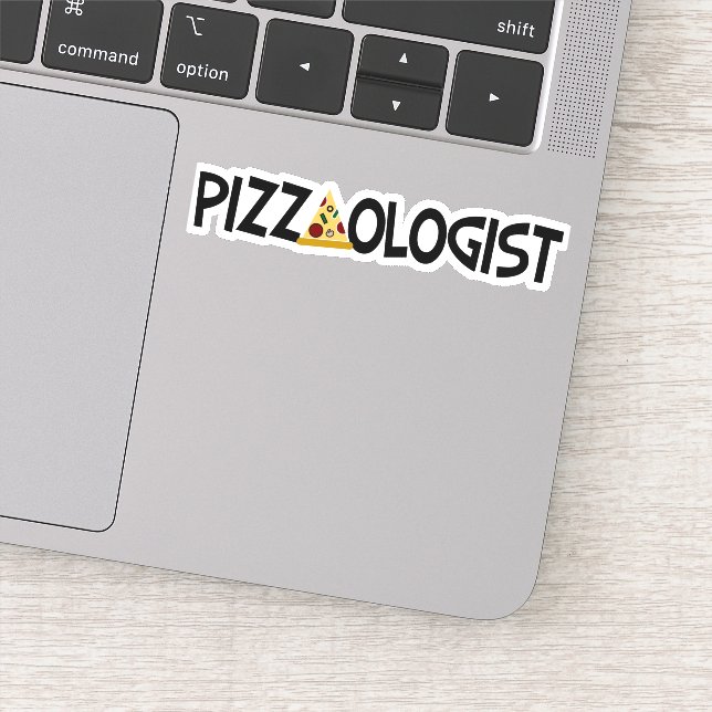 Sticker Pizzaologiste - Pizza Drôle (Détail)