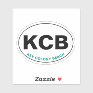 Sticker Plage de Key Colony KCB ovale