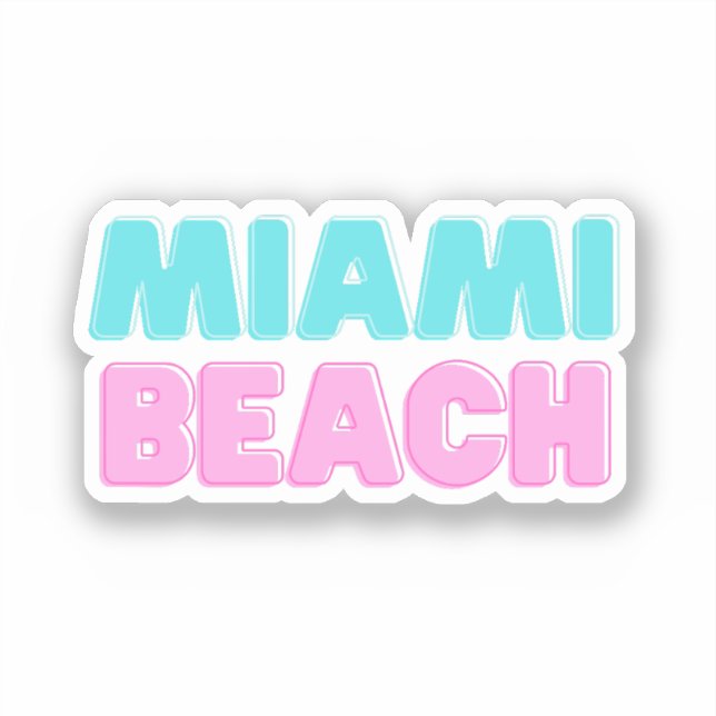 Sticker Plage de Miami (Recto)