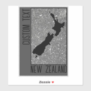 STICKER PLAGE DE SABLE NOIR GRAY NOUVELLE-ZÉLANDE IMAGE DE