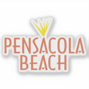 Sticker Plage Pensacola Design typographique avec motif so