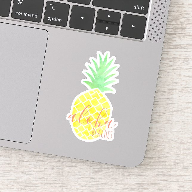 Sticker Plages de Cute Aloha Aigle Tropical Aquarelle (Détail)