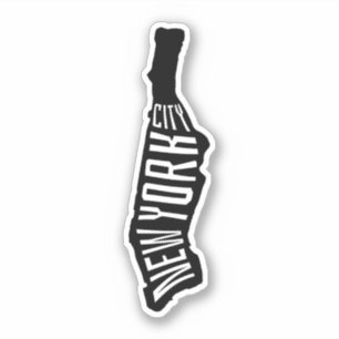 Sticker Plan de la ville de New York - Voyage Abstrait