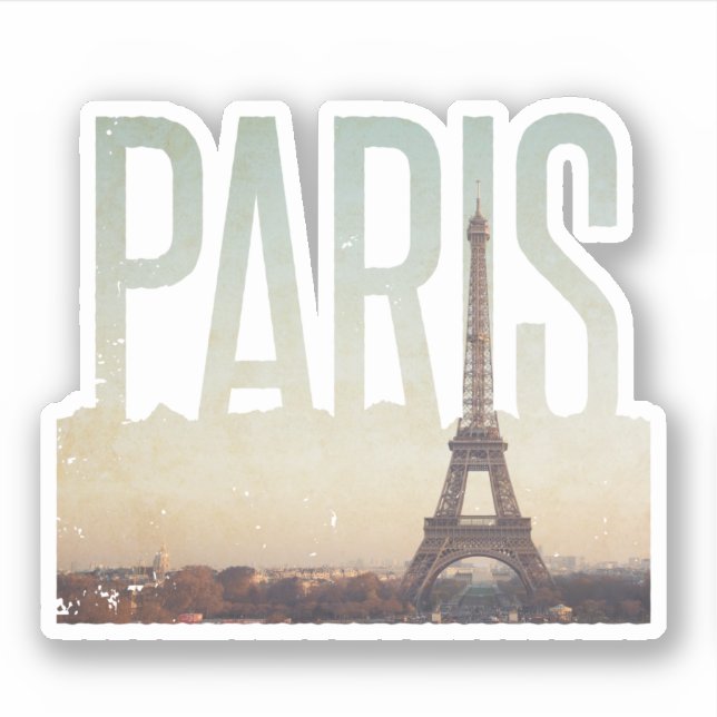 Sticker Plan de Paris Simplistic Travel (Devant)