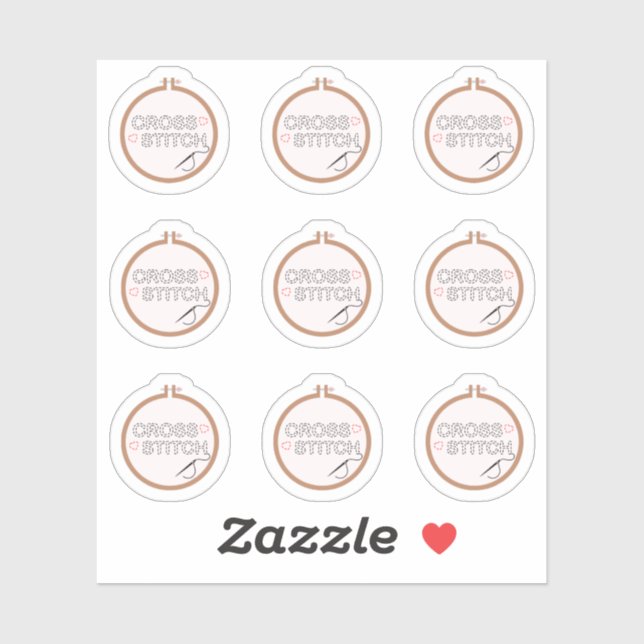 Sticker Plan de passe-temps à coudre broderie (Feuille)