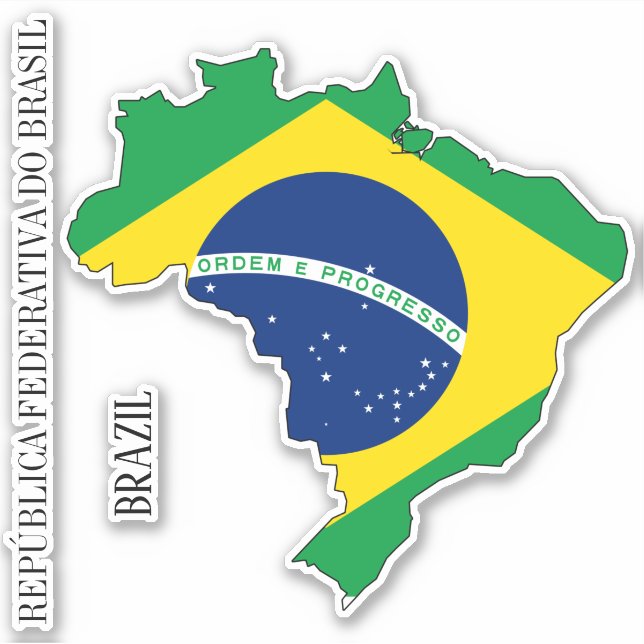 Sticker Plan du drapeau brésilien (Devant)