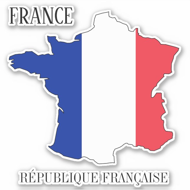 Sticker Plan du drapeau de la France (Devant)