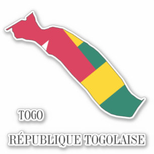 Sticker Plan du drapeau du Togo