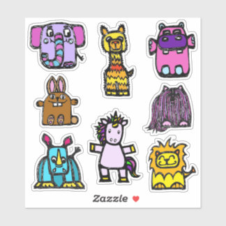 Sticker Planche d'autocollants 6x6 "le livre de l'alphabet