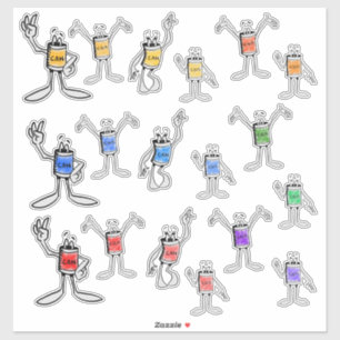 Sticker Planche d'autocollants de famille Can