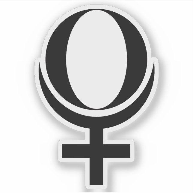 Sticker Planet Pluto Symbol (black) (Devant)