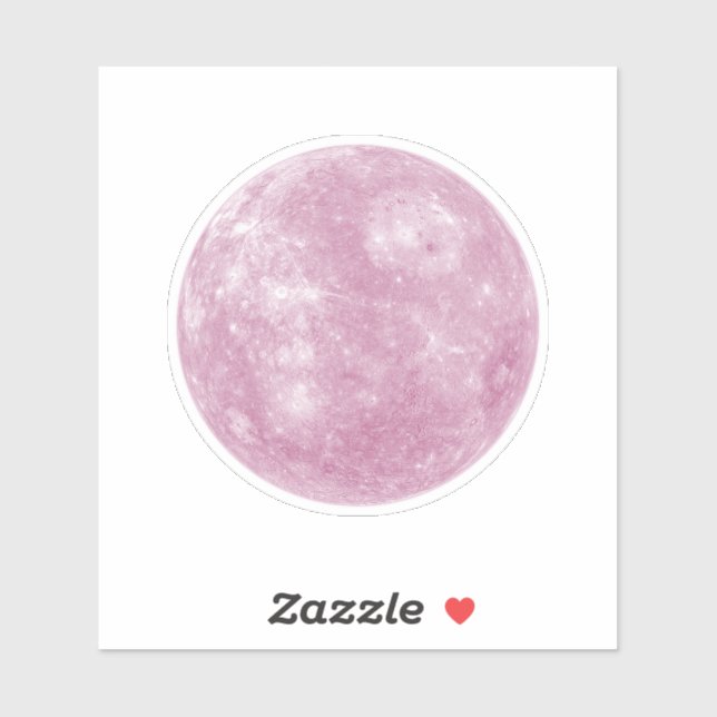 Sticker Planète rose (Feuille)