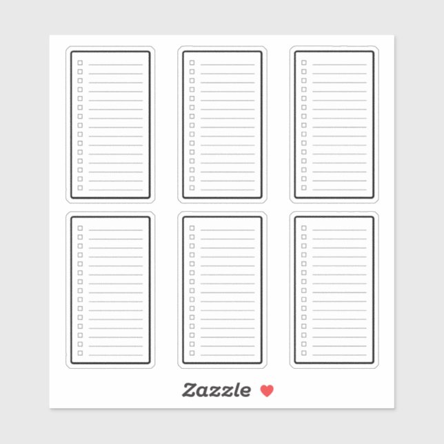 Sticker Planificateur de liste de contrôle (Feuille)