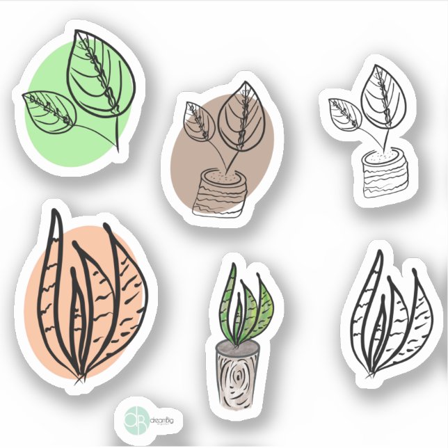 Sticker Planificateur de mélange de plantes botaniques d'i (Devant)