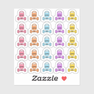 Sticker Planificateur d'exercice de fitness de jour de gym