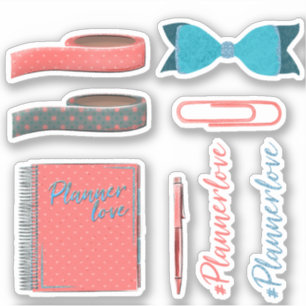 Sticker Planificateur ensemble d'autocollants love volume