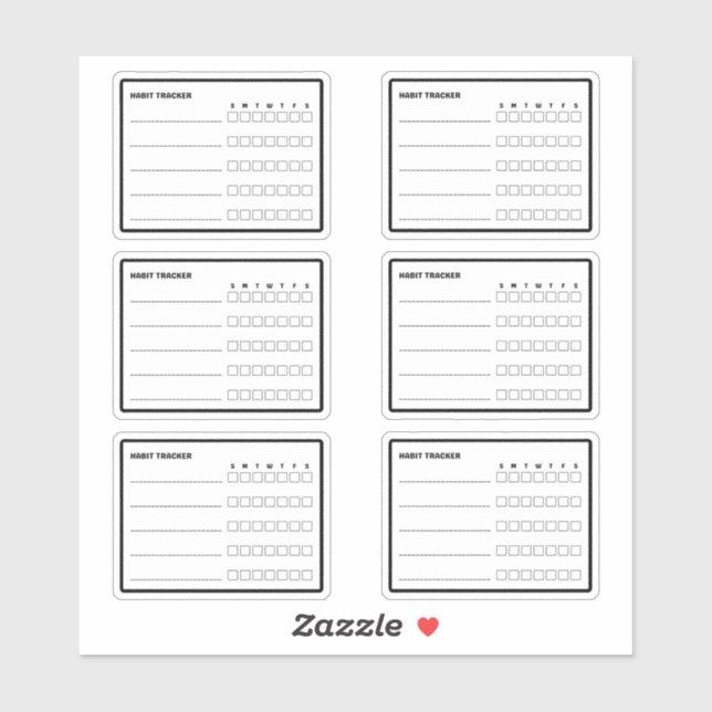 Sticker Planificateur Habit Tracker (Feuille)
