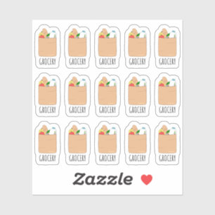 Sticker Planificateur quotidien de sac de courses