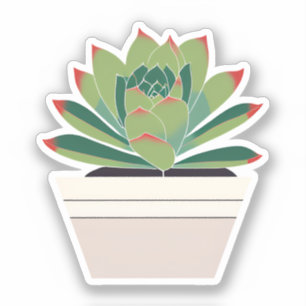 Sticker Plante grasse mignonne