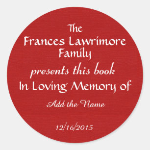 Sticker Plaque de livre