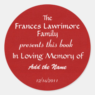 Sticker Plaque de livre