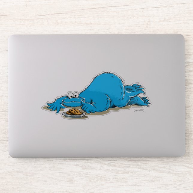 Sticker Plaque Monster de Cookies vintage (Ordinateur)