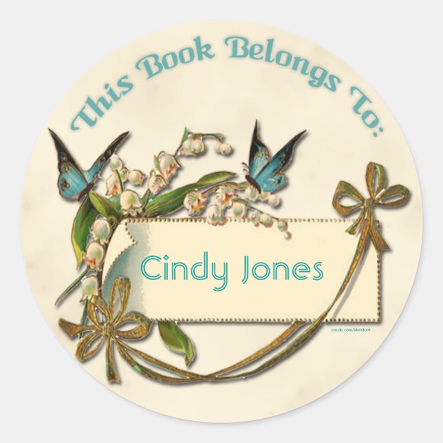 Sticker Plaque Papillons Fleurs (Devant)