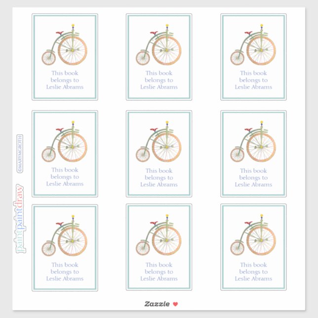 Sticker Plate-forme bleu Circus Bike (Feuille)