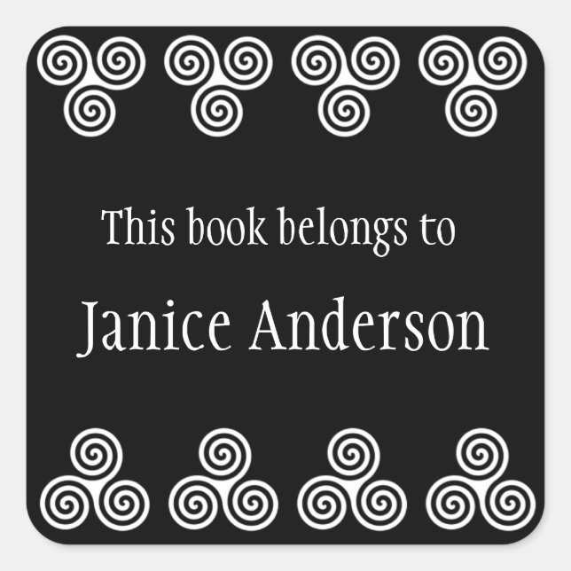 Sticker Plate-forme Design Spirales Celtiques (Devant)