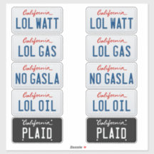 Plates-formes de licence California Set