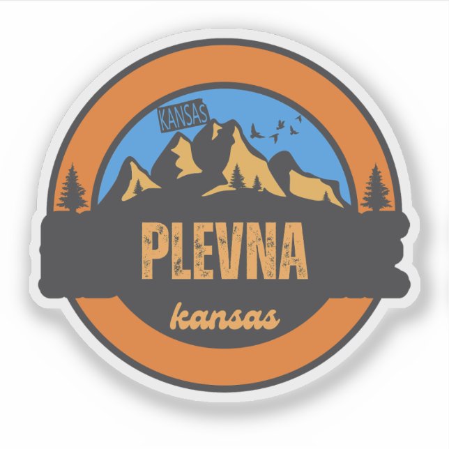 Sticker Plevna, Kansas (Devant)