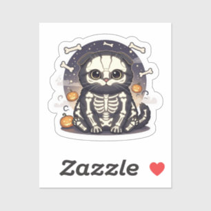 Sticker Plié squelette - Plié écossais mignon Plier squele