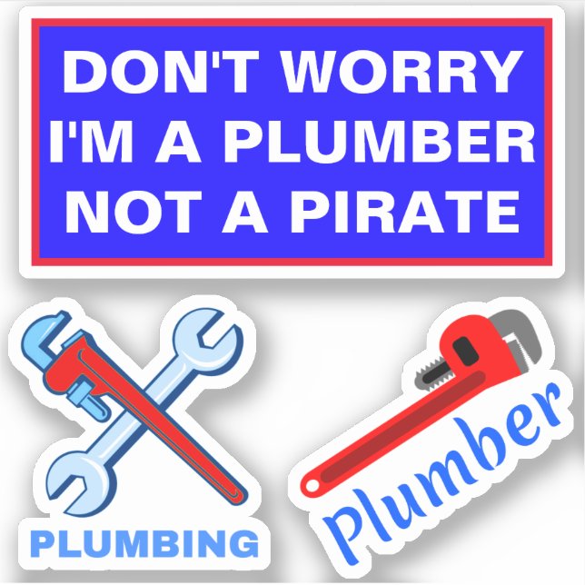 Sticker Plomberie amusante à dire (Devant)