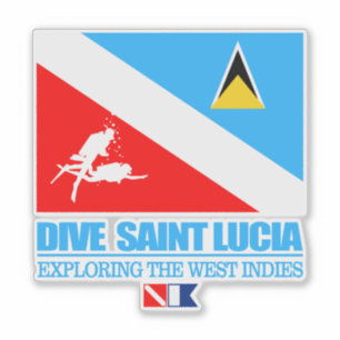 Sticker Plongée Sainte-Lucie (sq)