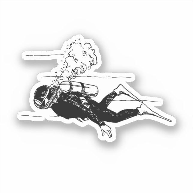 Sticker Plongeur (Recto)