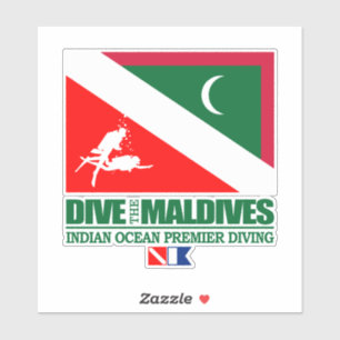 Sticker Plongez aux Maldives (place)