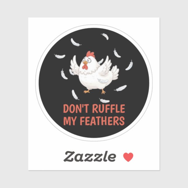 Sticker Plumes de Poulet (Feuille)