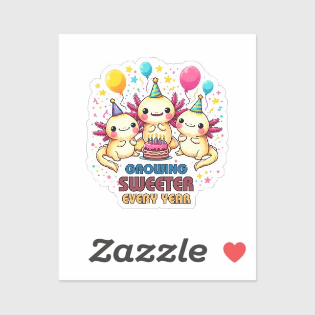 Sticker Plus doux avec chaque année (Feuille)