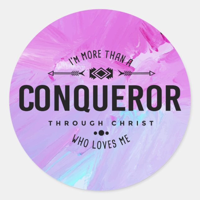 Sticker "Plus qu'un conquérant" (Devant)