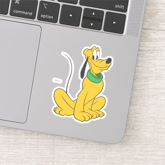 Sticker Pluto | Assis droit vers le haut (Détail)