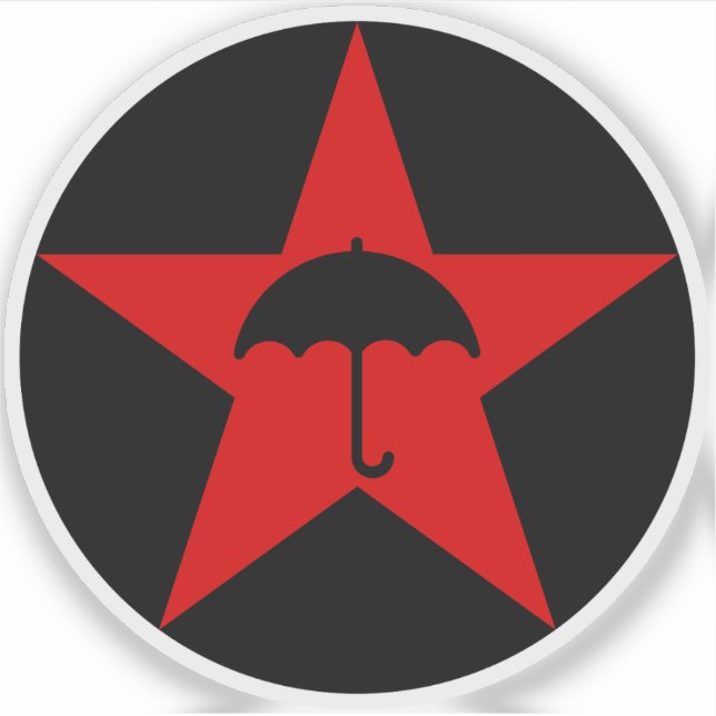Sticker Pluviophile Star v2 (rouge) (Devant)